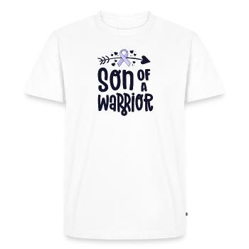Fils d’un guerrier - T-shirt Premium bio Homme - blanc - Devant - Nico (187cm)