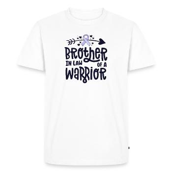 Brother In Law Of A Warrior - Men's Premium Organic T-Shirt - white - Front - Nico (187cm)
