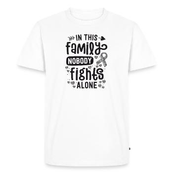 In This Family Nobody Fights Alone Rare Disease - Men's Premium Organic T-Shirt - white - Front - Nico (187cm)