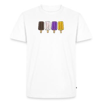 Genre Popsicles non binaires 4 juillet Subtil - T-shirt Premium bio Homme - blanc - Devant - Nico (187cm)