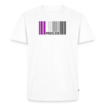 Inestimable Asexual Pride Code à barres Subtle Ace Flag - T-shirt Premium bio Homme - blanc - Devant - Nico (187cm)