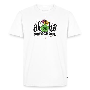 Aloha Preschool Pre-K Teacher Premier jour Retour à - T-shirt Premium bio Homme - blanc - Devant - Nico (187cm)
