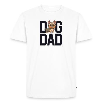 Yorkie Chien Papa Yorkshire Terrier Amant Père - T-shirt Premium bio Homme - blanc - Devant - Nico (187cm)