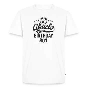 Abuelo de la fête sur le thème du football Birthday Boy - T-shirt Premium bio Homme - blanc - Devant - Nico (187cm)