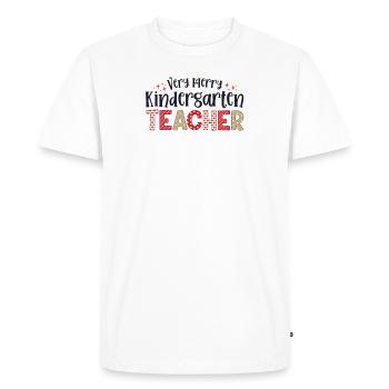 Très joyeux professeur de maternelle École de Noël - T-shirt Premium bio Homme - blanc - Devant - Nico (187cm)