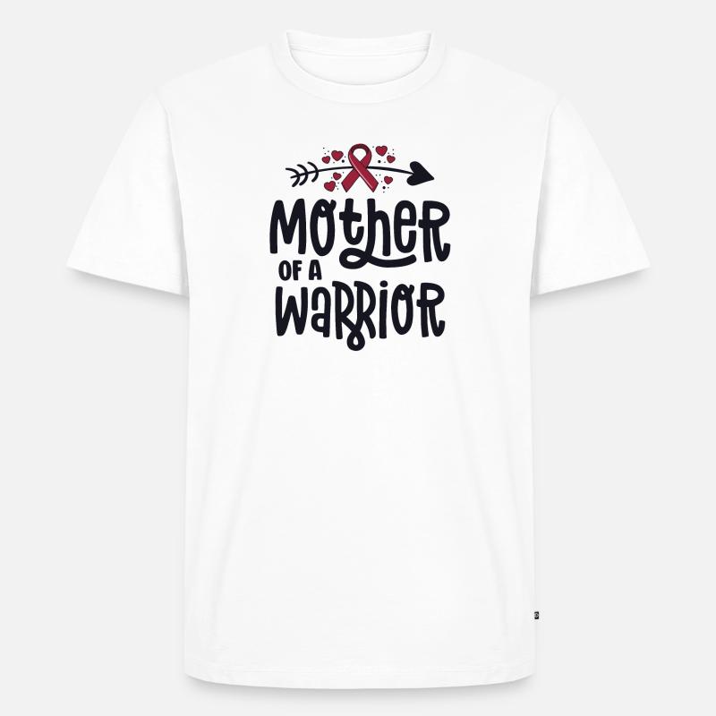 Mutter eines Kriegers Gefäßfehlbildung - Männer Premium Bio T-Shirt - Weiß