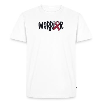 Vascular Malformation Warrior Burgundy Hemangioma - Men's Premium Organic T-Shirt - white - Front - Nico (187cm)