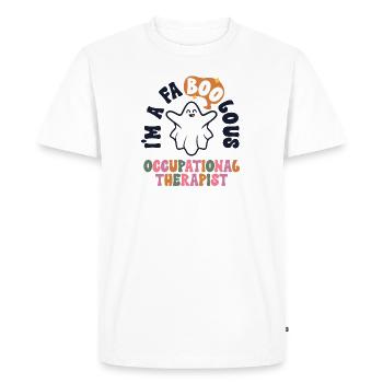 Rétro Halloween Ergothérapeute Vintage - T-shirt Premium bio Homme - blanc - Devant - Nico (187cm)
