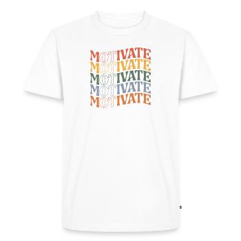 Motiver l’ergothérapie Orthophonie École d’ergothérapie - T-shirt Premium bio Homme - blanc - Devant - Nico (187cm)