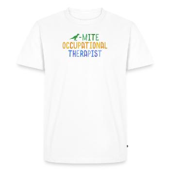 Dinomite Ergothérapeute Dinosaure OT - T-shirt Premium bio Homme - blanc - Devant - Nico (187cm)