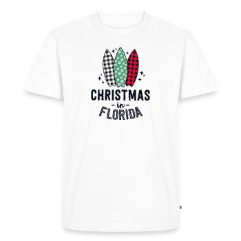 Noël en Floride Vacances en famille Tropical - T-shirt Premium bio Homme - blanc - Devant - Nico (187cm)