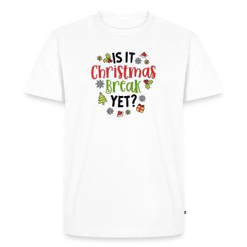Est-ce les vacances de Noël encore les vacances Noël Noël - T-shirt Premium bio Homme - blanc - Devant - Nico (187cm)
