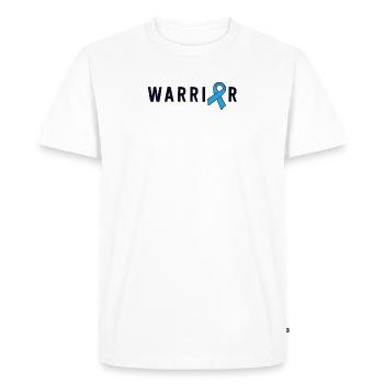 Prostate Cancer Warrior Light Blue Ribbon Dad - Men's Premium Organic T-Shirt - white - Front - Nico (187cm)