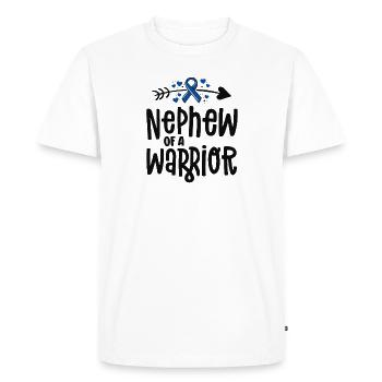 Neveu d’un guerrier équipe de soutien Cancer du côlon - T-shirt Premium bio Homme - blanc - Devant - Nico (187cm)