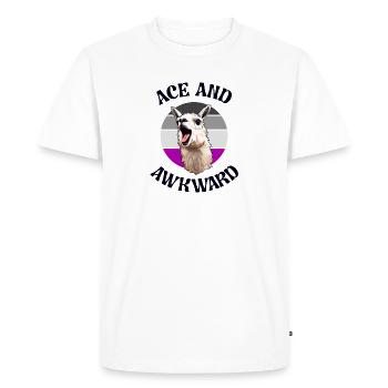 As et maladroit drôle Mois de la fierté asexuelle mignon - T-shirt Premium bio Homme - blanc - Devant - Nico (187cm)