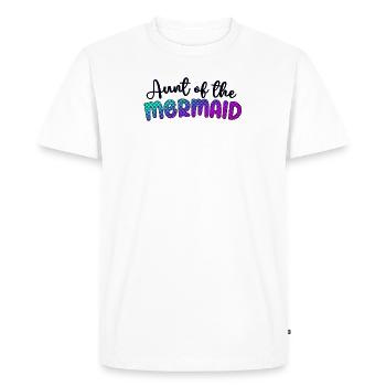 Aunt Of The Mermaid Girl Family Matching Mermaid - Men's Premium Organic T-Shirt - white - Front - Nico (187cm)