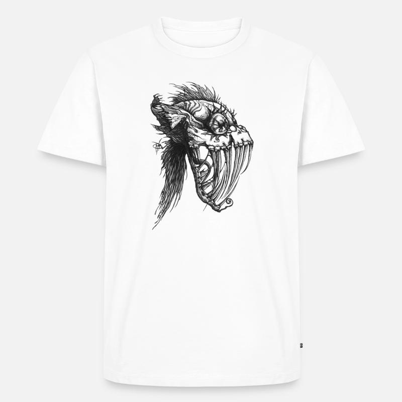 Monsterfisch - Männer Premium Bio T-Shirt - Weiß