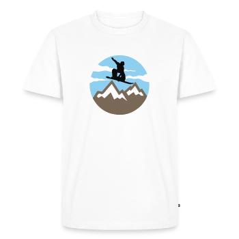 Snowboard - T-shirt Premium bio Homme - blanc - Devant - Nico (187cm)