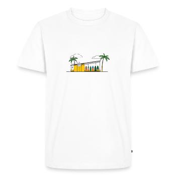 Travel Surfing - Men's Premium Organic T-Shirt - white - Front - Nico (187cm)