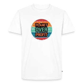 Durabilité - T-shirt Premium bio Homme - blanc - Devant - Nico (187cm)