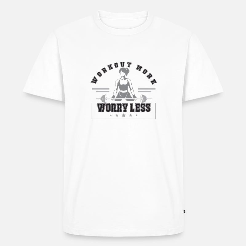 Workout - Männer Premium Bio T-Shirt - Weiß