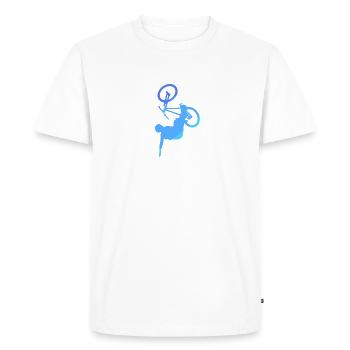 VTT Descente Trail Biker - T-shirt Premium bio Homme - blanc - Devant - Nico (187cm)