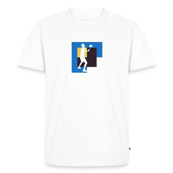 Badminton Clear Badminton Player Smash - T-shirt Premium bio Homme - blanc - Devant - Nico (187cm)