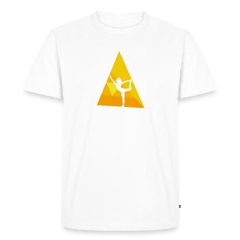 Yoga Power - T-shirt Premium bio Homme - blanc - Devant - Nico (187cm)