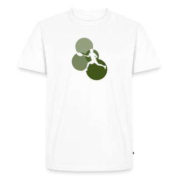 Joueur de tennis coup droit - T-shirt Premium bio Homme - blanc - Devant - Nico (187cm)