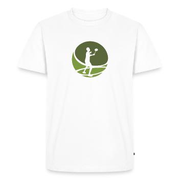 Badminton Racket Badminton Player - Men's Premium Organic T-Shirt - white - Front - Nico (187cm)