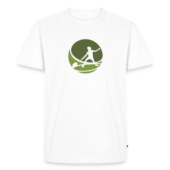 Badminton Racket Badminton Badminton Player - Men's Premium Organic T-Shirt - white - Front - Nico (187cm)