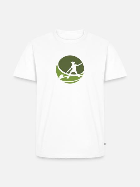 Badmintonschläger Badminton Badmintonspieler - Männer Premium Bio T-Shirt - Weiß