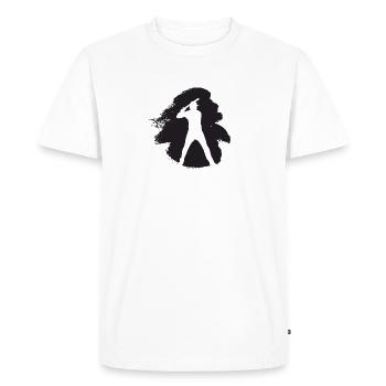 Baseball Joueur de baseball Baseball - T-shirt Premium bio Homme - blanc - Devant - Nico (187cm)