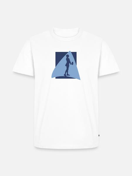 Tennis Tennisplatz - Männer Premium Bio T-Shirt - Weiß