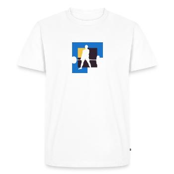 Gymnase d’haltérophilie Gymnase de musculation - T-shirt Premium bio Homme - blanc - Devant - Nico (187cm)
