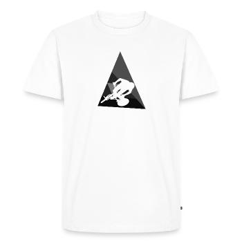 Sentier de VTT Downhiller - T-shirt Premium bio Homme - blanc - Devant - Nico (187cm)