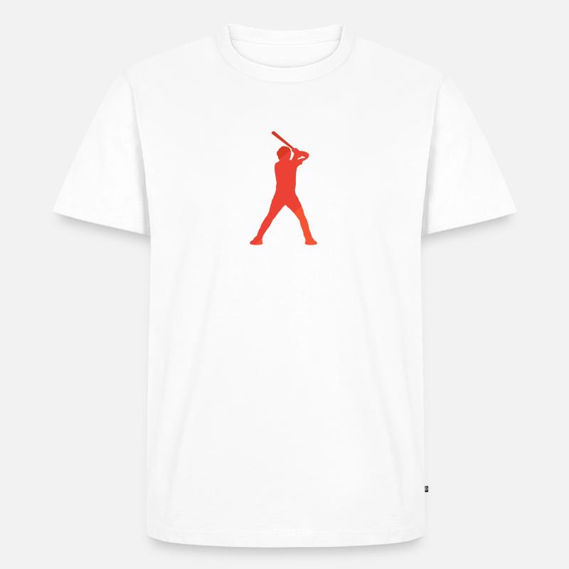 Baseball Baserunning Batting - Männer Premium Bio T-Shirt - Weiß