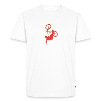 Sentier de vélo de montagne - T-shirt Premium bio Homme - blanc - Devant - Nico (187cm)