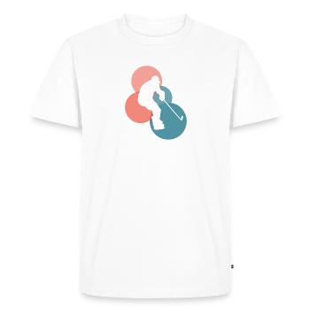 Tirs de barrage Hockey sur glace - T-shirt Premium bio Homme - blanc - Devant - Nico (187cm)
