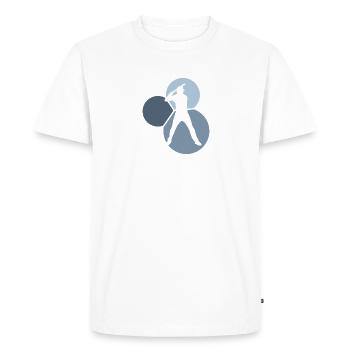 Joueur de baseball Joueur de baseball - T-shirt Premium bio Homme - blanc - Devant - Nico (187cm)