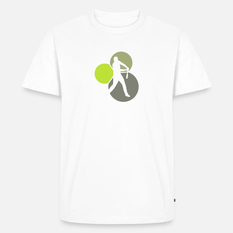 Batting Shortstop - Männer Premium Bio T-Shirt - Weiß