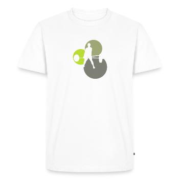 Gym Bodybuilder - T-shirt Premium bio Homme - blanc - Devant - Nico (187cm)