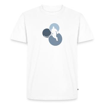 Puck Hockey - Men's Premium Organic T-Shirt - white - Front - Nico (187cm)