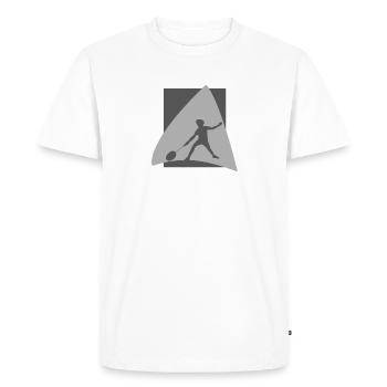 Badminton Raquettes de badminton - T-shirt Premium bio Homme - blanc - Devant - Nico (187cm)
