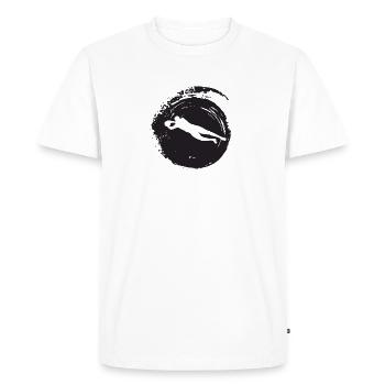 Milieu de terrain Footballeur - T-shirt Premium bio Homme - blanc - Devant - Nico (187cm)
