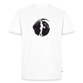 Court de tennis Joueur de tennis - T-shirt Premium bio Homme - blanc - Devant - Nico (187cm)
