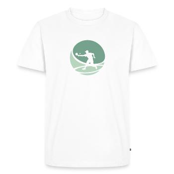 Sports de balle Raquettes de pickleball Joueurs de pickleball - T-shirt Premium bio Homme - blanc - Devant - Nico (187cm)