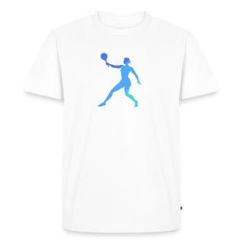 Tennis de plage Ballon de plage Tennis de plage - T-shirt Premium bio Homme - blanc - Devant - Nico (187cm)