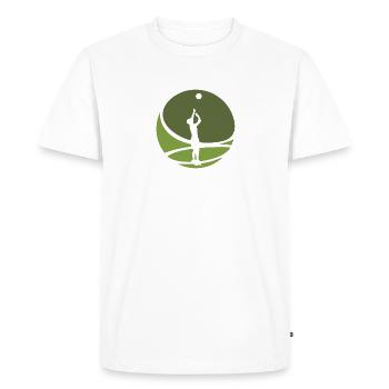 Volleyball de plage Volleyball de plage Volleyball - T-shirt Premium bio Homme - blanc - Devant - Nico (187cm)