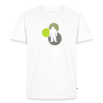 Big foot Yeti Bigfoot Yeti - Men's Premium Organic T-Shirt - white - Front - Nico (187cm)